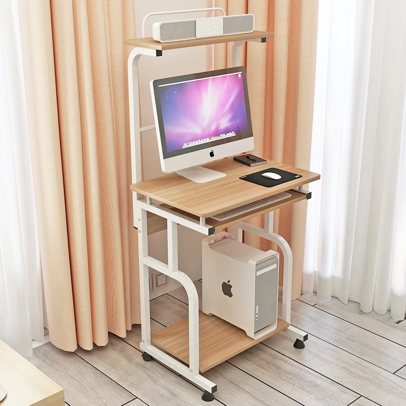 Small Space Computer Desk Keyboard Shelf Study Table Wooden Standing Desk Ergonomic Office Portable Bureau Home Items OA50CD