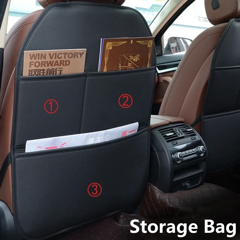 Car Anti Kick Pad Rear Seat Backrest Protection Cover car seat protector PU Leather With Sponge Filling Waterproof Anti Slip Interior Products
