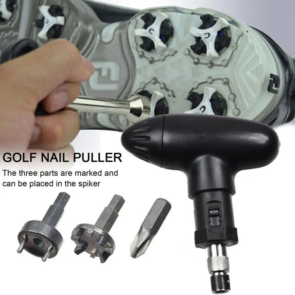 Golf Spike Wrench Shoes Removal Adjustment Tool Cleats Ratchet Key Replacement Spare Parts pack 1 golf shoe spike replacement tool kit shoe spike nail puller tool accessories golf multi function nailer universal