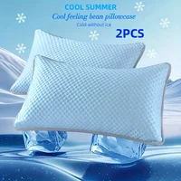 2-8 housses d’oreiller rafraîchissantes d’été en soie de glace couleur unie sensation fraîche pour climatisation lavables sans oreiller 48x74 cm idéales pour chambre maison confortable respirantes parfaites pour nuits 2