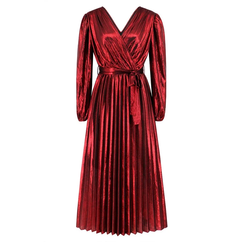 

European and American Foreign Trade Women's Clothing New Slim Long Style Long Sleeve Evening Dress Elegant Sexy Dress for the Pa