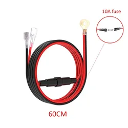 Dual Type - C & USB Fast Charging Car Charger Socket with Voltmeter - Waterproof, 4 - Port System (Only wire)