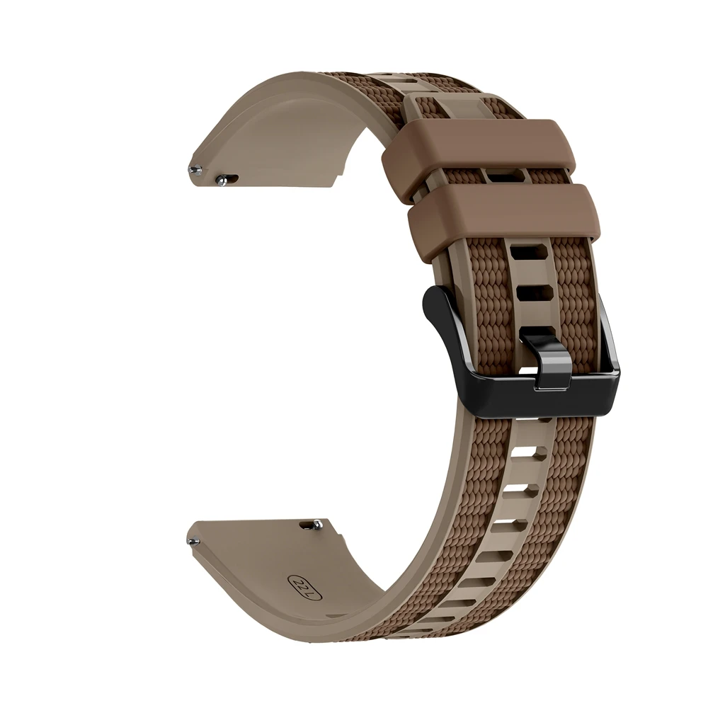 Colorful 22mm Silicone + Nylon Watch Strap - Vibrant Replacement Watchband Bracelet