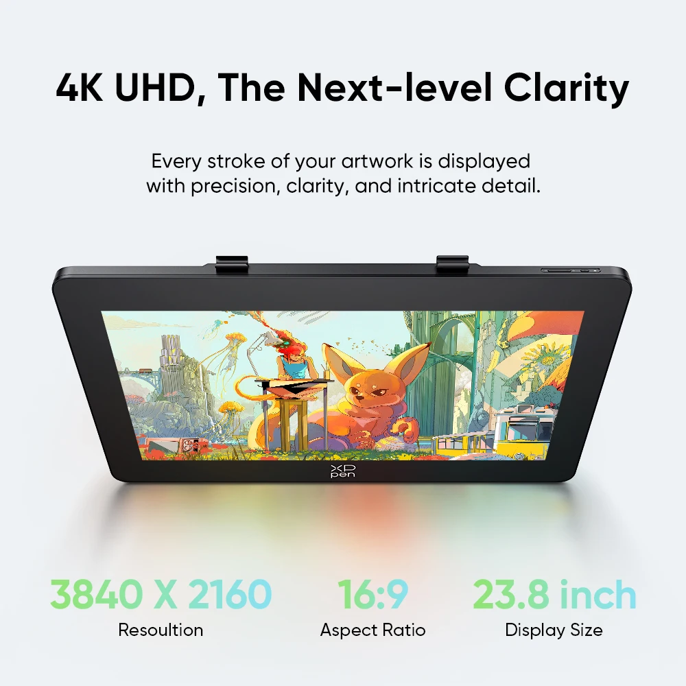 XPPen 4K Artist Pro 24 (Gen 2)  Graphics Tablet Monitor 23.8 Inch X-Color Master 16K Pressure Levels Calman Verifed Display 2