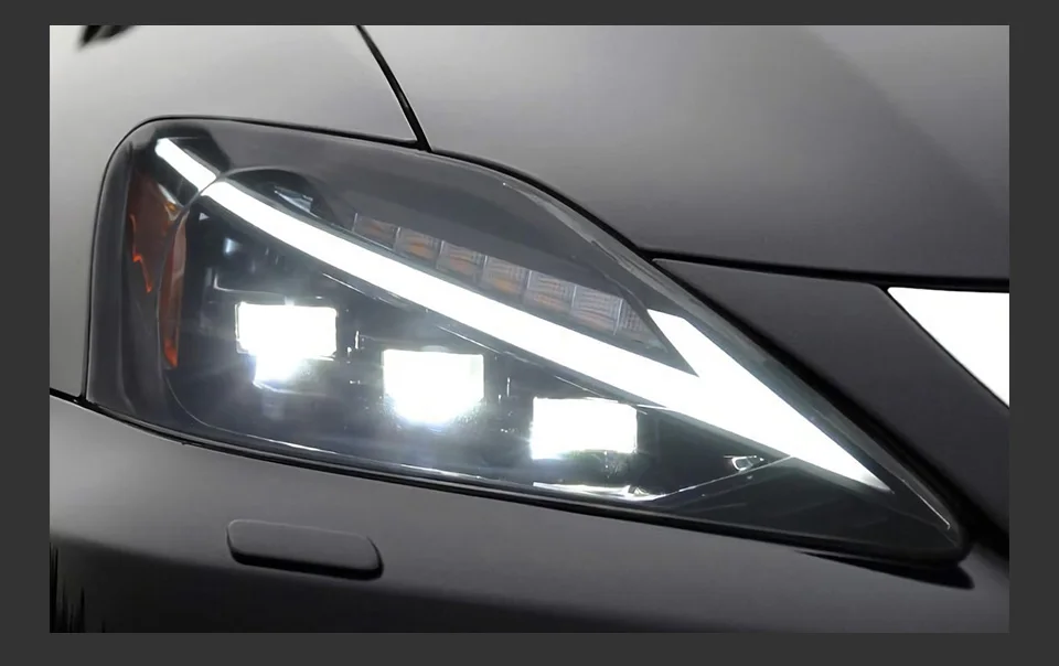 AKD Head Lamp for Lexus is250 LED Headlight 2006-2012 Headlights is300 is350 DRL Turn Signal High Beam Angel Eye Projector Lens