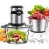 500W Electric Food Processor, Glass Bowl Multifunctional Vegetable Food Chopper, Kitchen Utensils 1