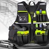 Workwear Allround Work Tool Vest Reflective Safety Vest with Multi-pockets and Zipper Heavy Duty Tool Vest for Electricians 3