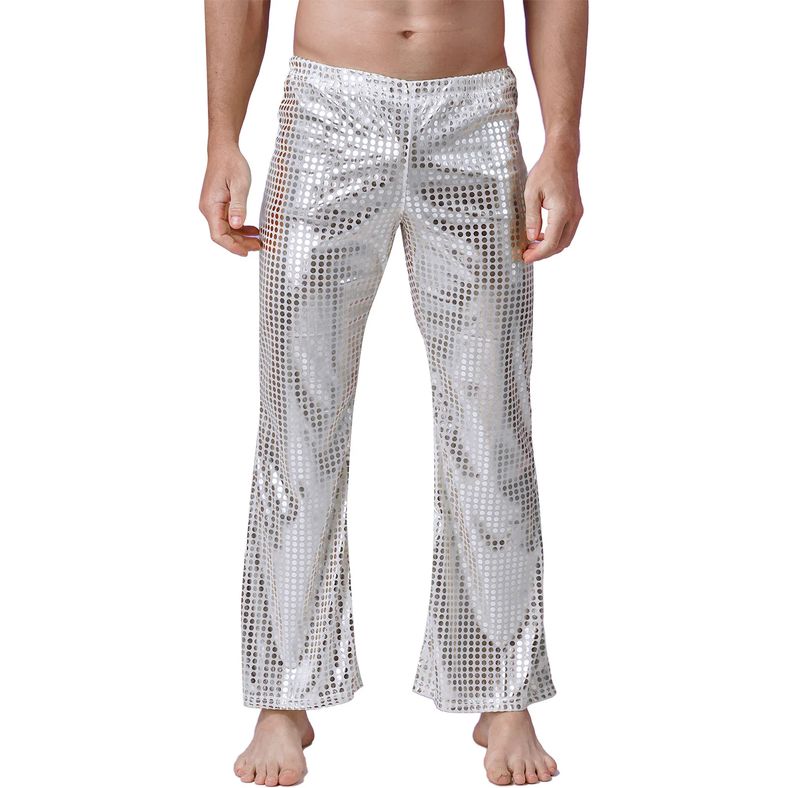 Zilveren Pailletten Broek Voor Heren. De Ultieme Pant Voor Glitter Glamour En Foute Feestjes