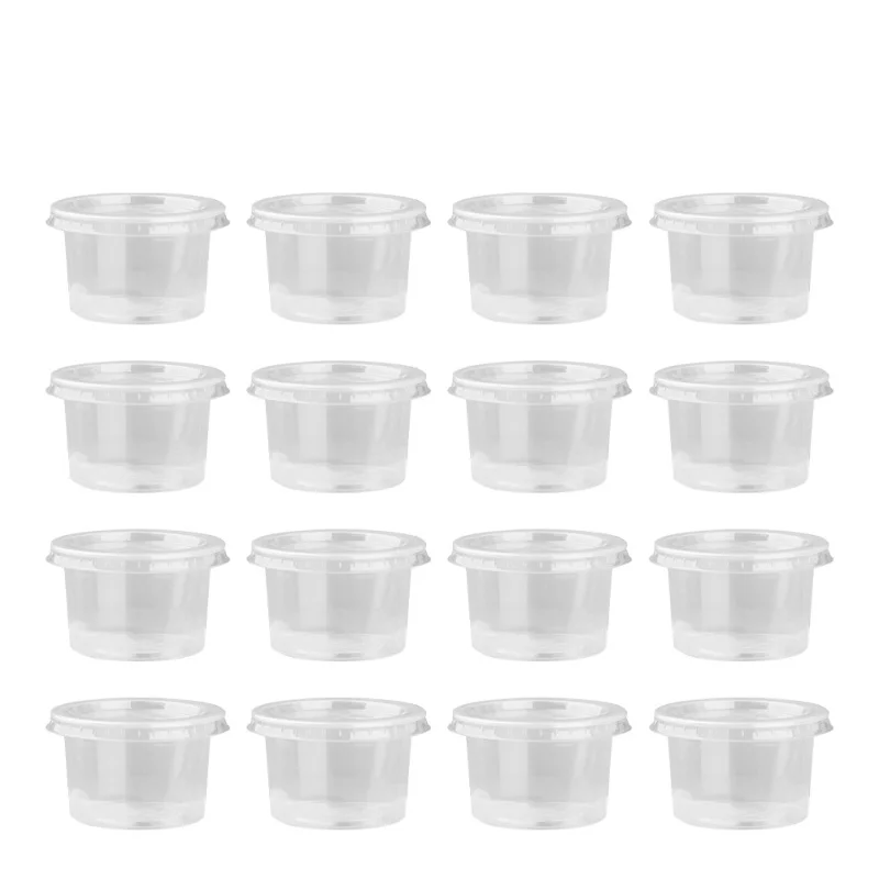 Description Picture 5 of item50pcs Disposable Pudding Jelly Cup Snack Dessert Bowls Plastic Clear Portion Cups With Lid Mousses Sauce Jelly Yogurt Container