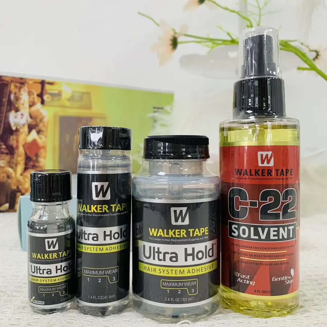 4 FL OZ 118ml 워커 테이프 C-22 용제 제거제 두피 및 헤어 시스템용 훌륭한 클리너 대부분의 테이프에 빠르게 작용