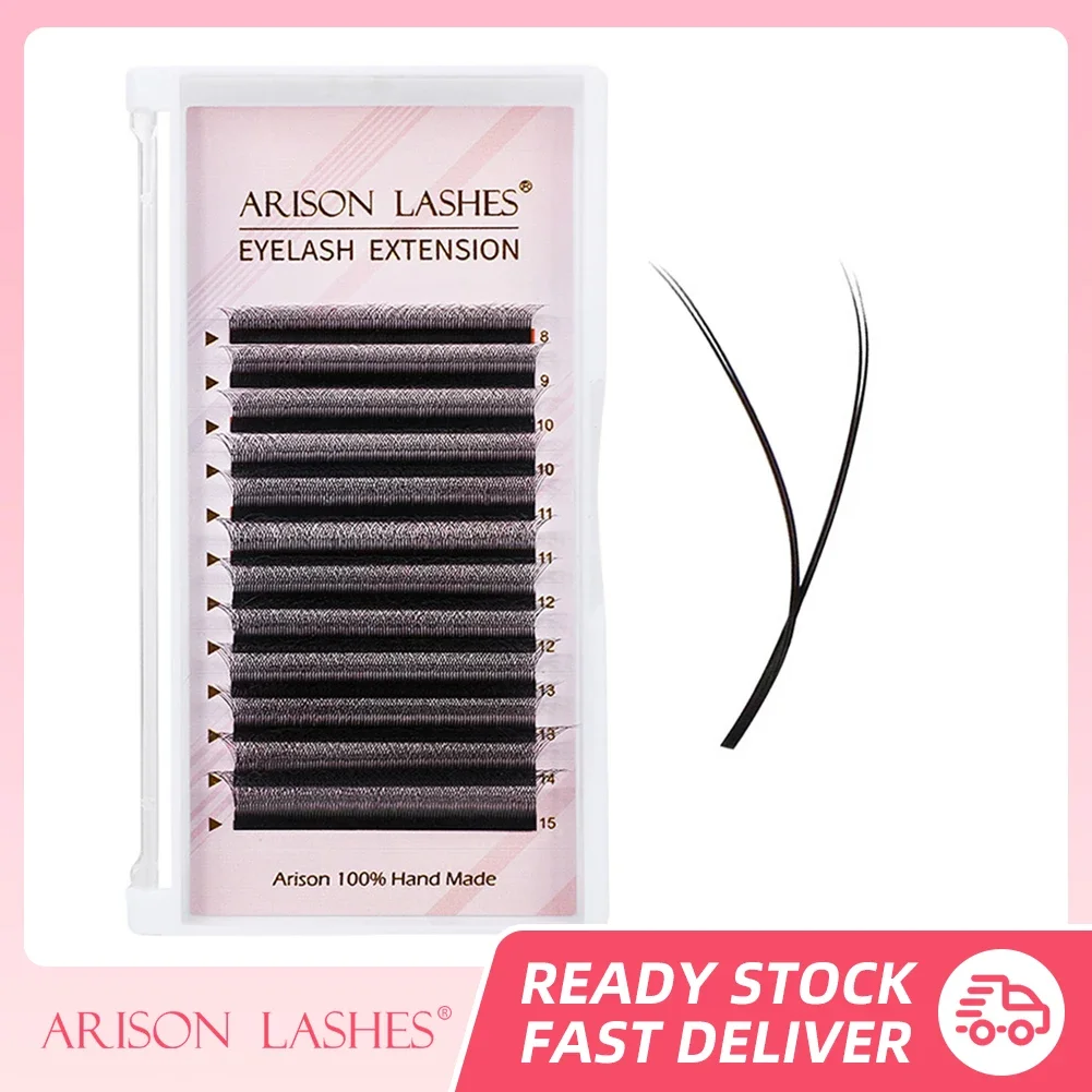 ARISON YY Eyelash Extensions Brazilian Premium Y-shaped Lashes Trays 2D Premade Fan Fast Fanning Volume Cilios Makeup Supplie