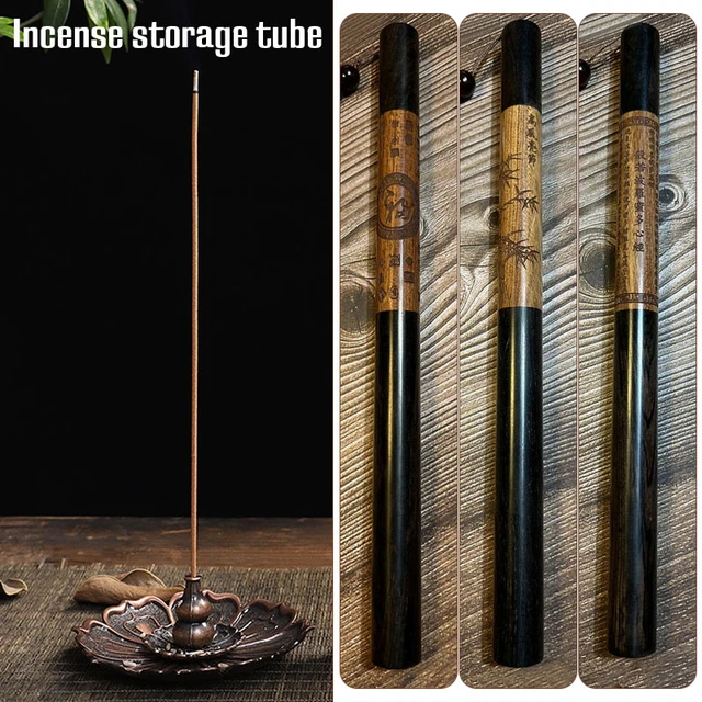 1 Pcs Rosewood Case Stick Incense Storage Box Sandalwood Line Incense  Joss-sticks Buddha Wooden Incense Tube Holder - AliExpress