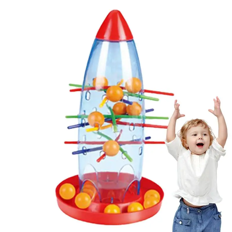 

Rocket Board Game Patience Training Stick Toys With Beads Family Games For Adults Parent-Child Interaction Develop Patience