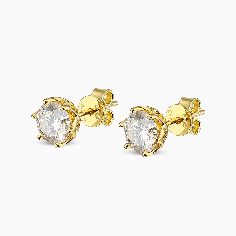 0.5-1 Carat D Colour Moissanite Stud Earrings