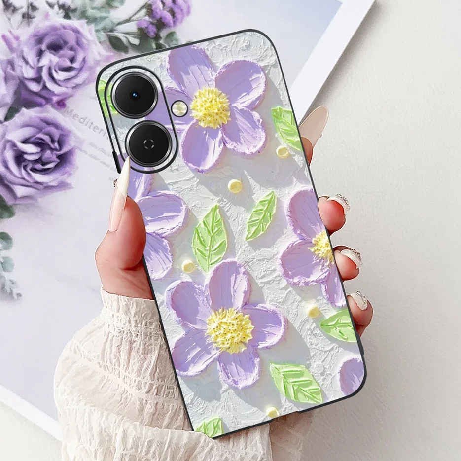 Stylish Painted Soft Silicone Phone Case - Vibrant Design Back Cover