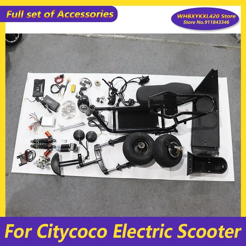 

For Citycoco Electric Scooter Accessories Parts Throttle Handle Headlight Front and Rear Fender Double Cushion Wheel Hub Motor