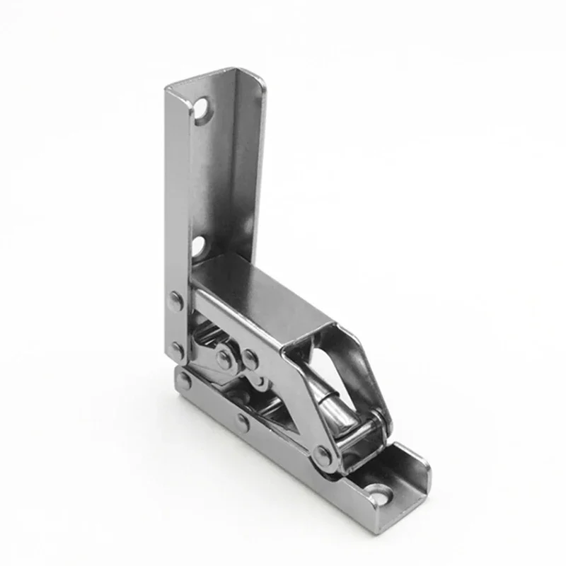 Heavy Duty 90 Degree Folding Hinge Concealed Bracket for Cabinet Door/Shelf/Table Adjustable Mounting Hardware Furniture Parts