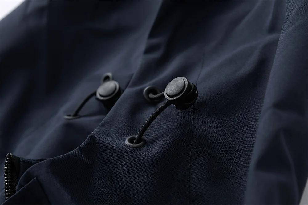Windproof Waterproof Jacket - Plus Size Workwear Coat With Breathable Zipper Closure