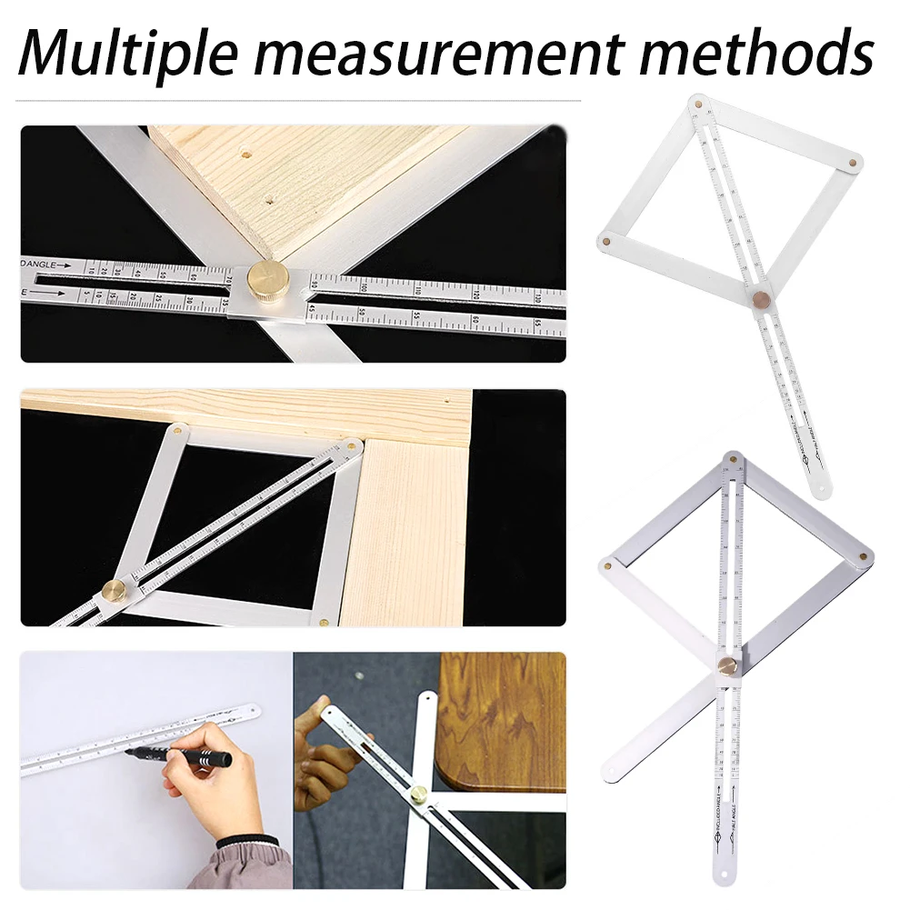 Aluminum Alloy Angle Protractor Premium Corner Angle Finder with Scales for Carpenters Woodworking