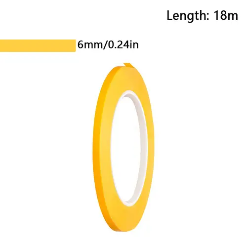 1Rolls 18-50m Model Masking Tape DIY Yellow Masking Tape Width 2/3/6/8/10/12/18/30/50mm - Image 9