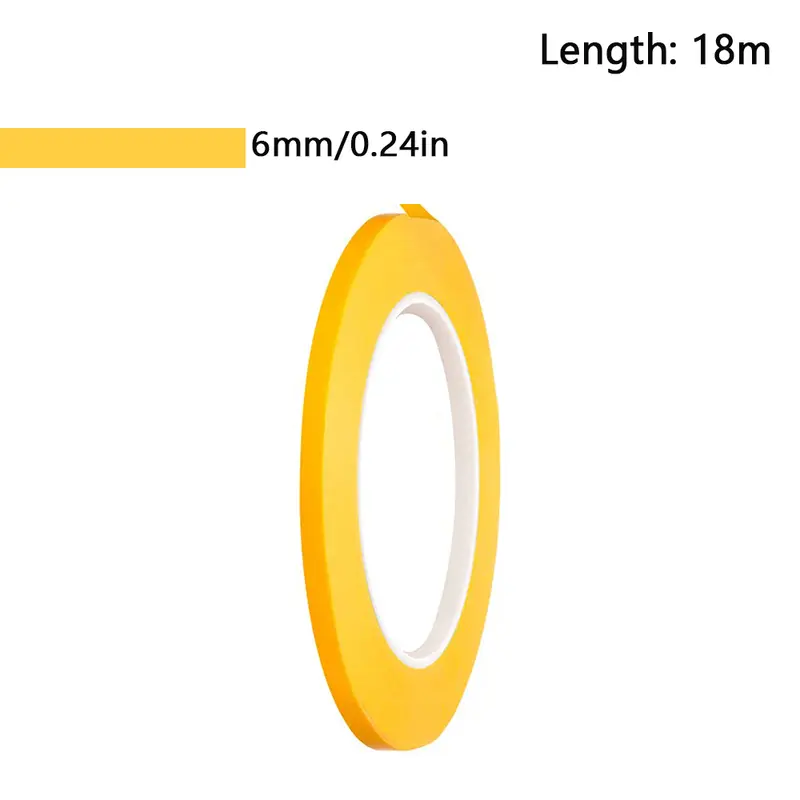 1Rolls 18-50m Model Masking Tape DIY Yellow Masking Tape Width 2/3/6/8/10/12/18/30/50mm - Image 9