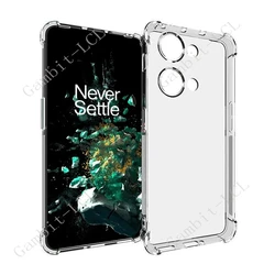 Shockproof Ring Holder Phone Case with Soft Back and Original Design for OnePlus Ace 2V (TPU Case Clear)