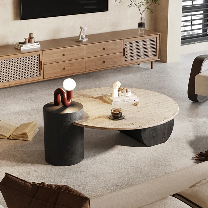 Travertine Stone Side Table 2