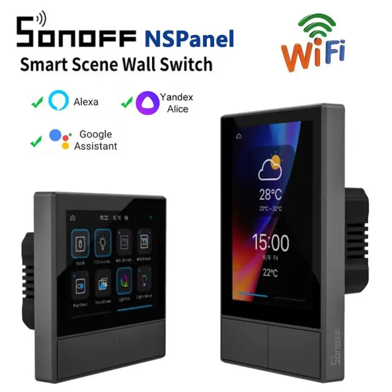 SONOFF NS Панель ЕС/США WiFi смарт-переключатель Термостат все-в-одном сенсорный экран