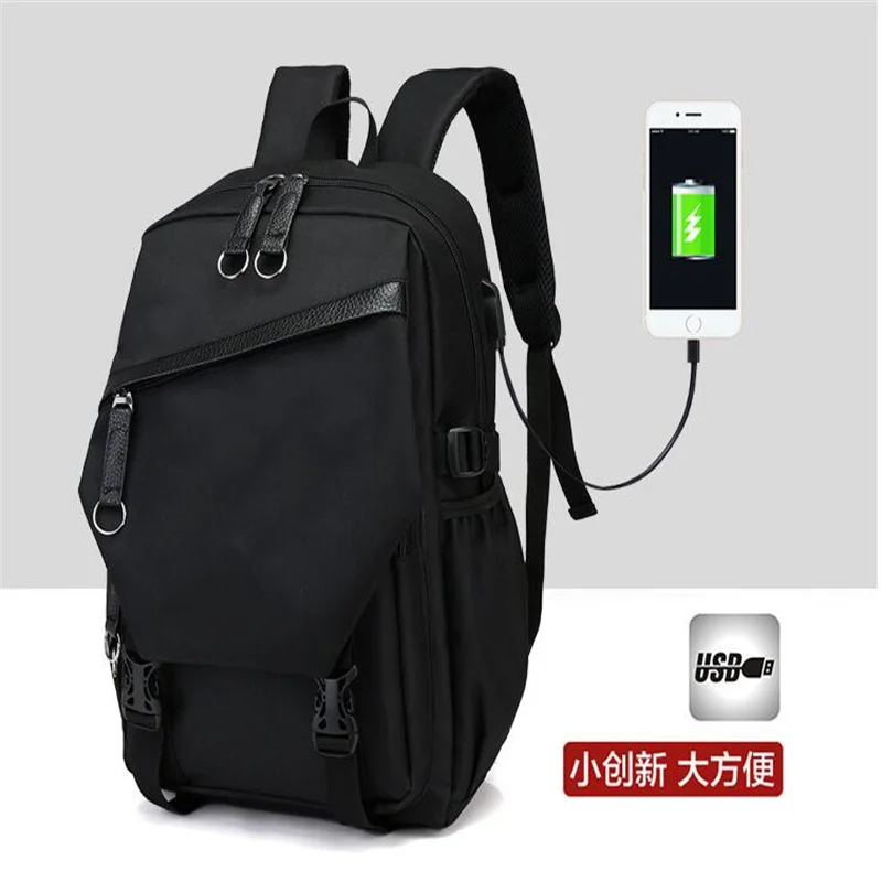 Genshin Impact Xiao Print Backpack Teenarges Schoolbag Unisex Black Fashion USB Charge Port Outdoor Luggage Travelbags Mochila