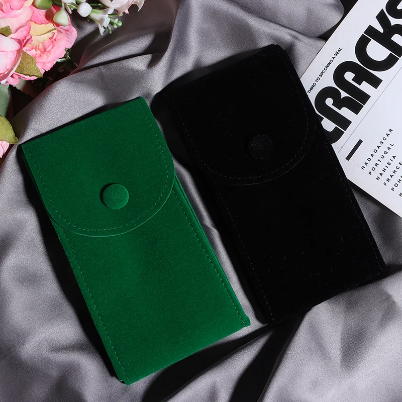 1Pc Watch Storage Bag Portable Flannelette Fabric Watch Pouch Travel Organizer Display Pouch Storage Box Green/Brown/Green