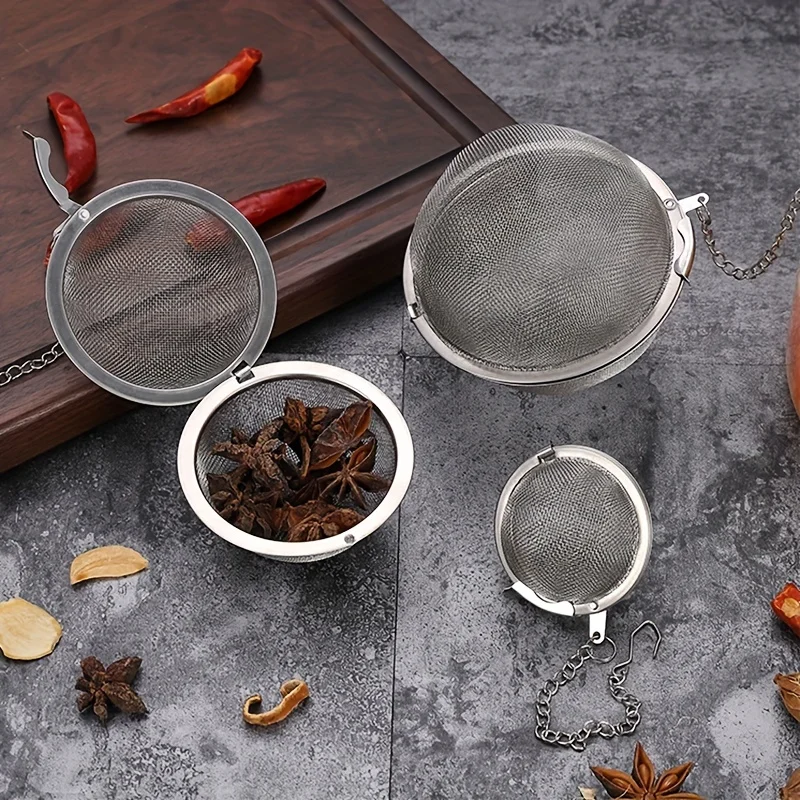 Mesh Seasoning Ball Spice Ball Metal Tea Bag Tea Strainer Steeper Mesh Infuser Premium Filter cooking strainers