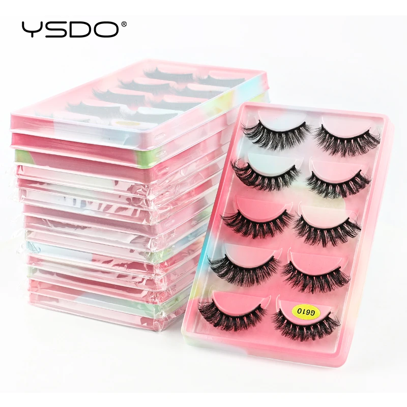 YSDO Mink Eyelashes Wholesale 2/10/50/100 Boxes Fluffy 3D Mink Lashes
