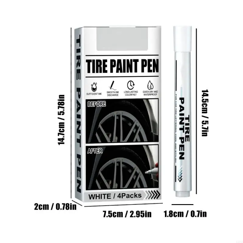 12PB White Paint Pen Paint Pen For Car Tires