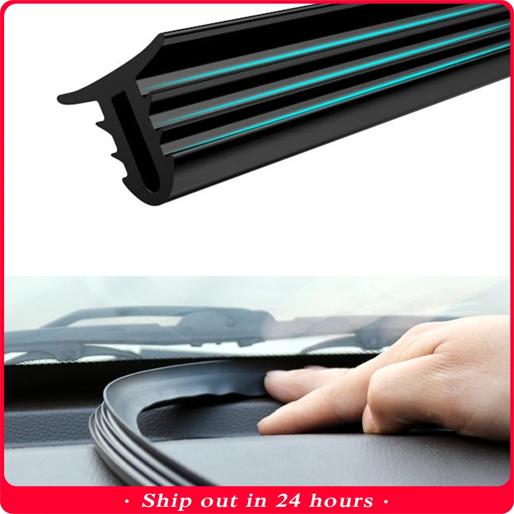 160cm Universal Car Windshield Sealant Dashboard Soundproof Rubber Seal Strip Auto Rubber Seals For Automobile Panel Seal