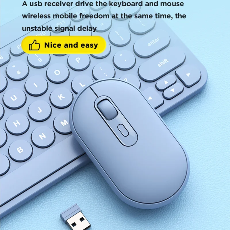 Kit Combo Teclado e Mouse sem Fio Bluetooth 2.4g 78 Teclas para Macbook Laptop Tablet Ipad pc Gamer Teclado Gaming Silencioso - Imagem 5