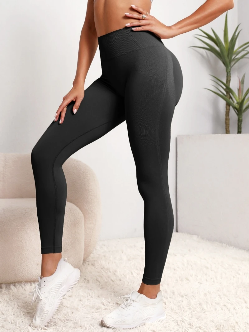 Women High Waist Butt Lifting Leggings Tummy Control Workout Pants Soft Stretchy Comfortable Yoga Running Sports 3