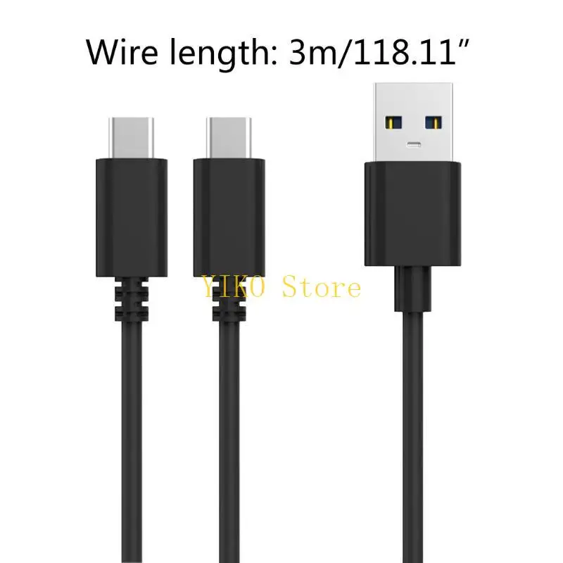 컨트롤러 스위치 폰용 2 in 1 Type-C USB 고속 충전 케이블 코드용 K32C