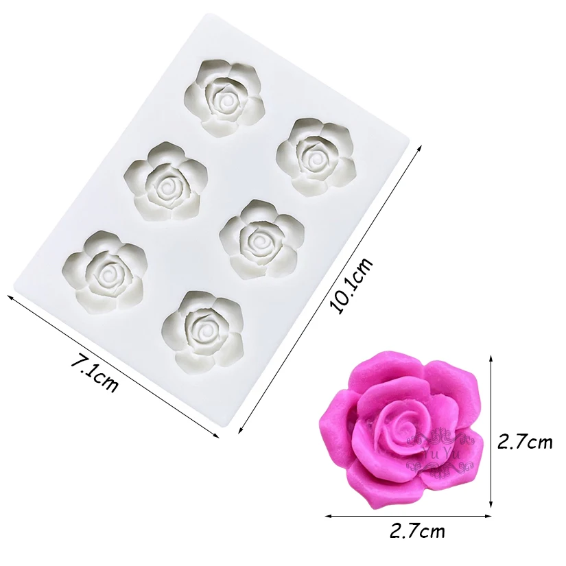 Mini Rose Camellia Daisy Flower Silicone Mold for Sugarcraft Cookie Cupcake Chocolate B... - SKU RFSM2209 - UGI Packaging
