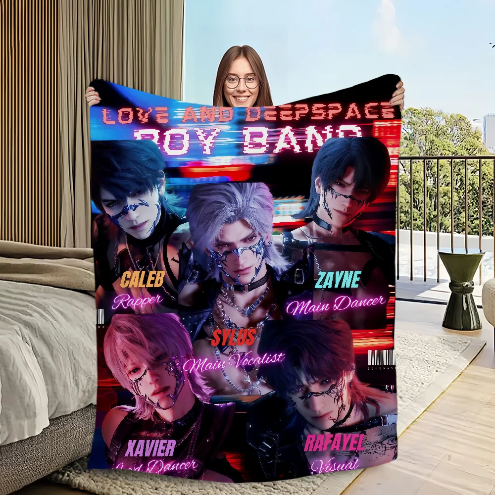 Flannel warm comfort soft plush blanket Zayne for sofa art living Deepspace room office Caleb Sylus bedroom Love travel and gift 3