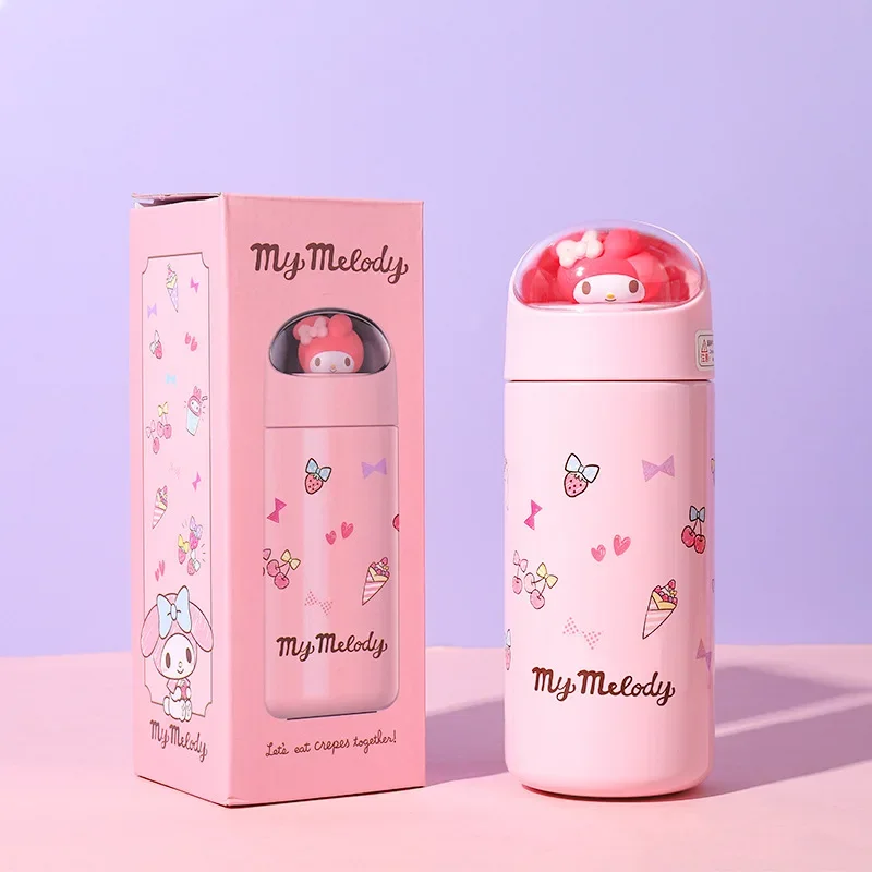 350ML Mini Hellokitty Kuromi Thermos Water Bottle Portable 316 Stainless Steel Kawaii Insulated Cup Mug Office Vacuum Flasks stainless steel thermos cup