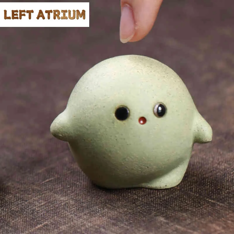 이싱 지샤 스위트 그린 라이스볼 티 펫 우아한 어항 장식품 차 장식품 장난감 차..