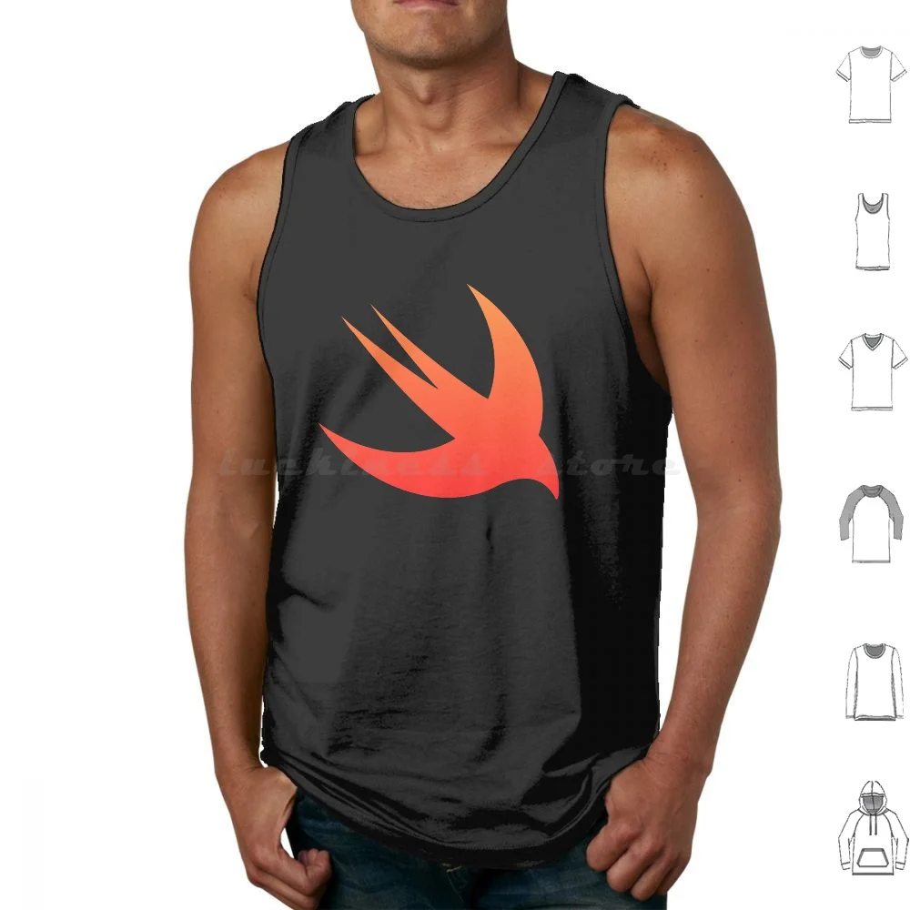 Майка Swift, без рукавов, для Ios, Imac Iwatch, платформа разработчика, разработка языка, логотип, Магазин приложений Swifty
