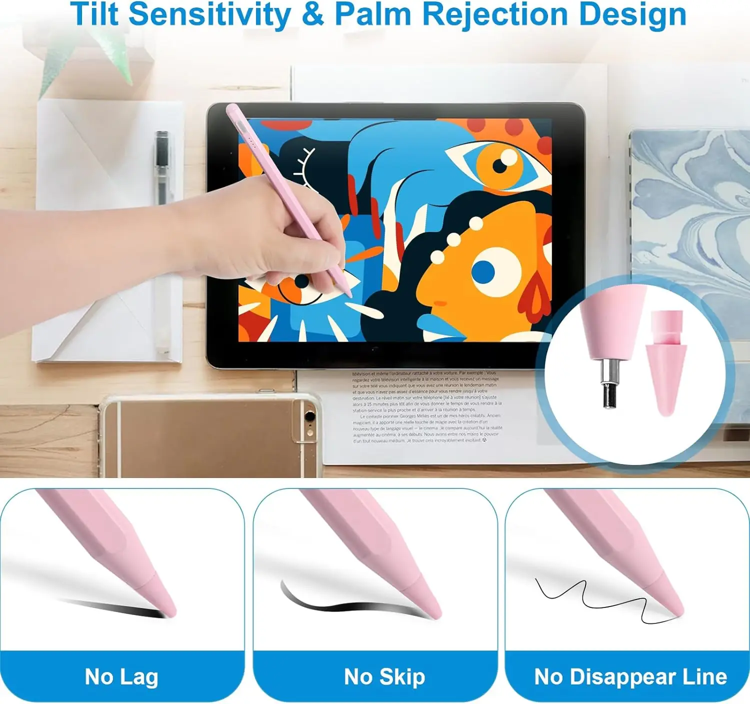 Redmi pad pro用磁気スタイラスペン、チルト感度、xiaomiパッド用充電