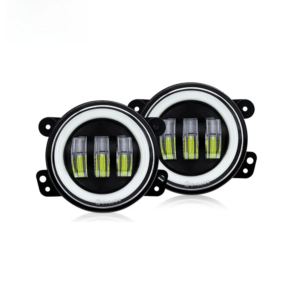 헤드라이트 개조 3.5 4인치 4인치 LED 안개등 0.3A 전류 2525SMD LED 주조 알루미늄 쉘 3가지 조명 모드