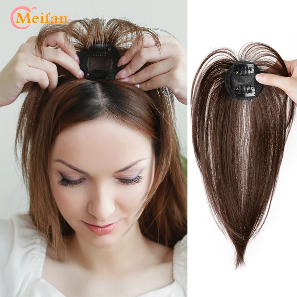 

MEIFAN Synthetic 3DAir Bangs Hair Clip-In Bangs Extension Fake Fringe Natural False Bang Topper Hairpiece Invisible Clourse Bang