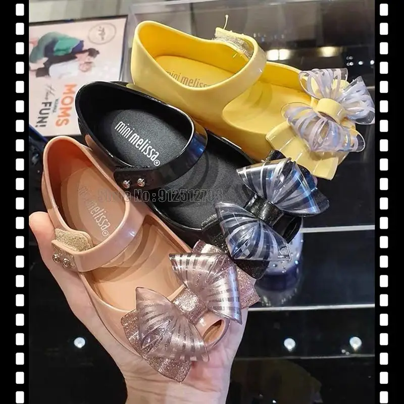 Bowtie Candy Girl Pvc Bow Princess Jelly Sandal Shoes 2