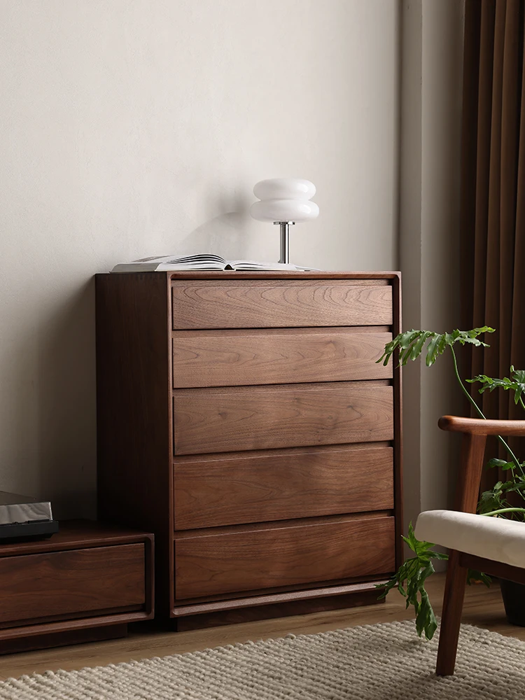 

Chest of Drawers Bedroom Storage Cabinet Solid Wood Living Room Clothes Closet Floor Chest of Drawer