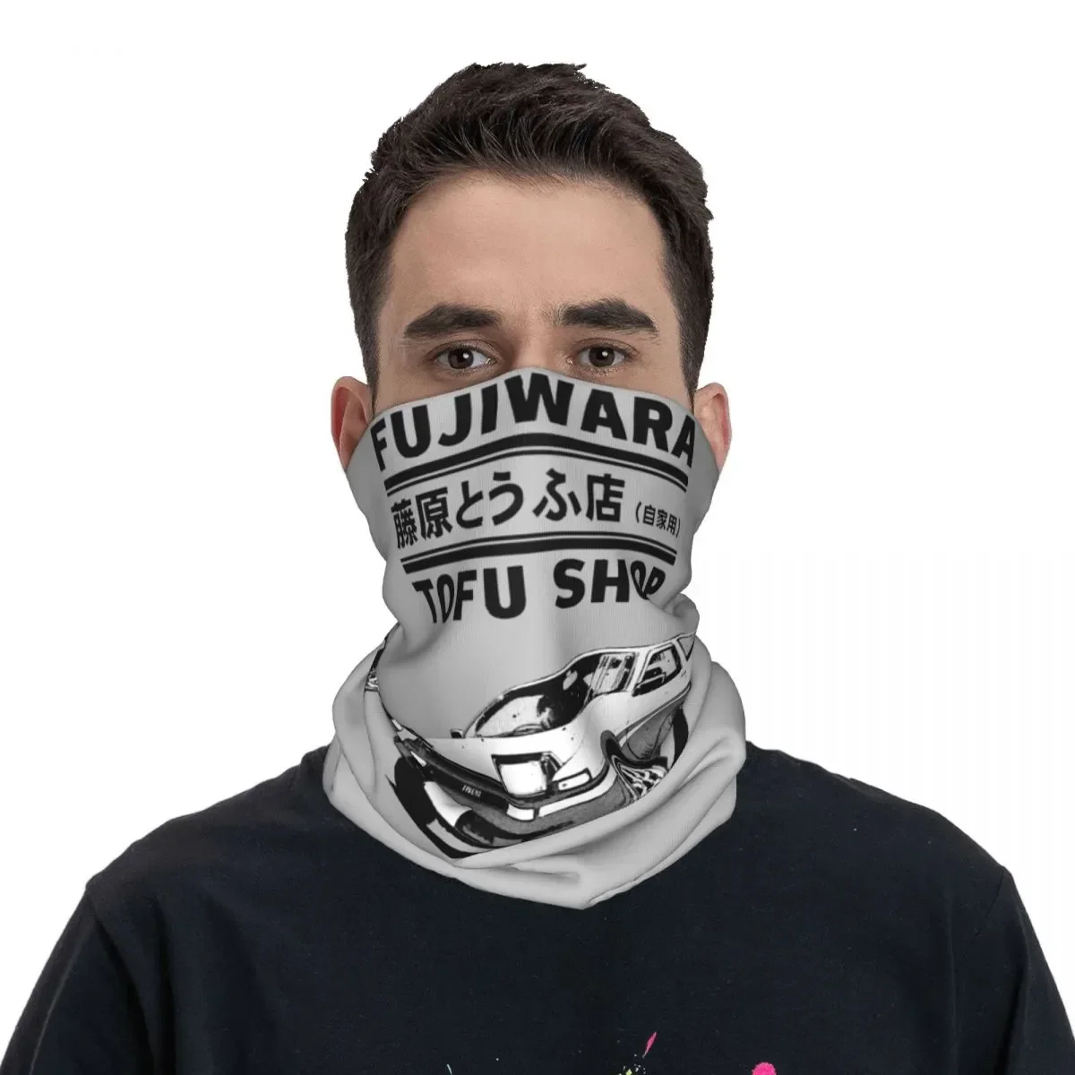 

Initial D Fujiwara Tofu Shop AE86 Manga Bandana Neck Gaiter Printed Wrap Scarf Warm Face Mask Cycling Unisex Adult Winter