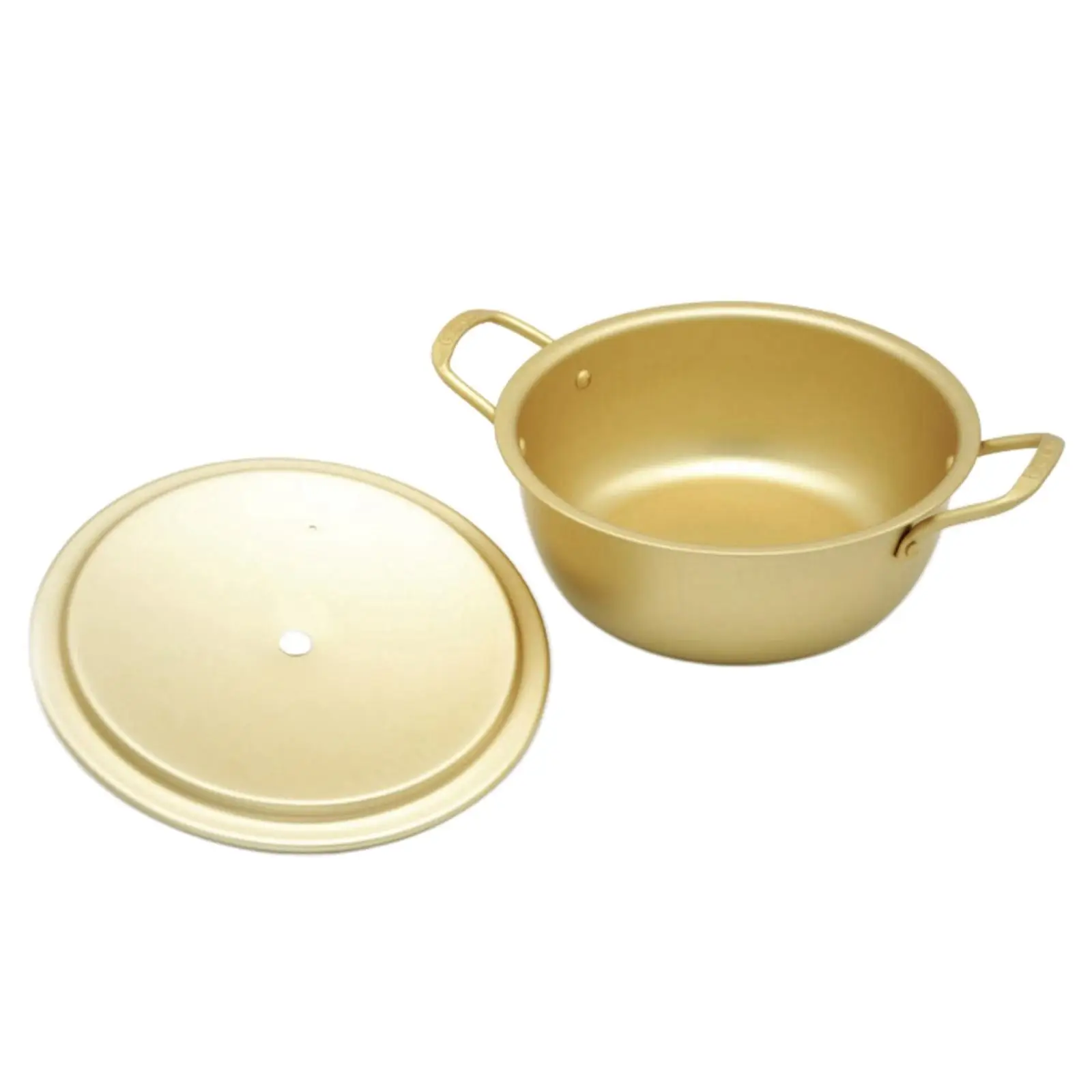 Korean Ramen Pot Noodles Paomian Pan Thickened Yellow Aluminum Pot Aluminum Soup Hot Pot Golden Kitchen Cookware Wok