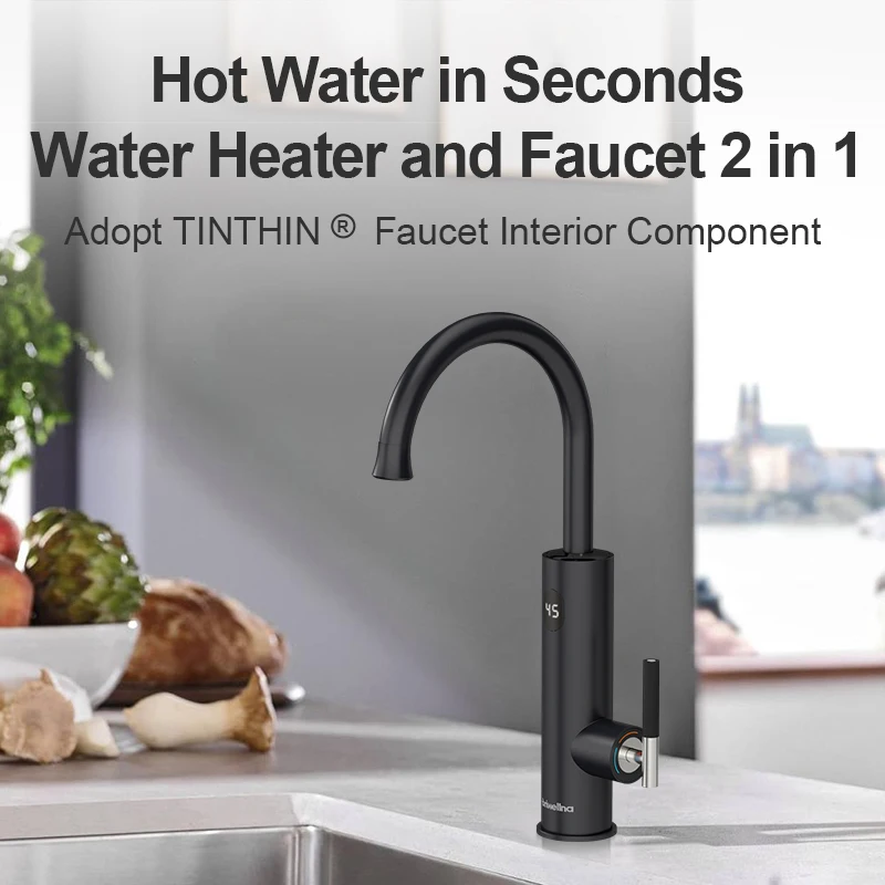 Briwellna Electric Water Heater 220V Flowing Heater Kitchen Faucet 2 in 1  Tap Tankless Water Heating Mixer Electric Geyser - AliExpress
